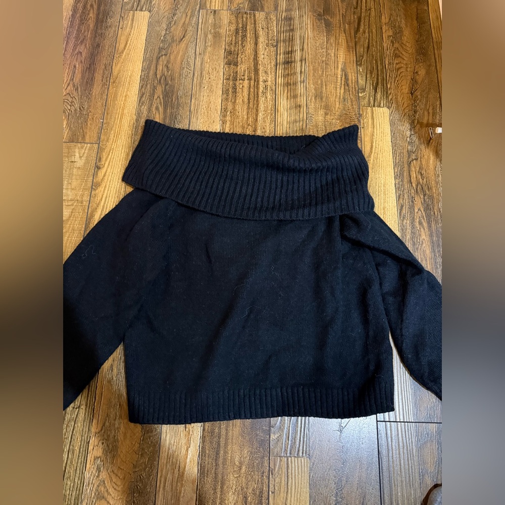 Abercrombie Black Off-Shoulder Sweater